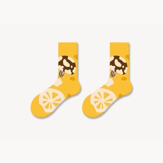 Mushroom & Lemon Sock - TheSockWave