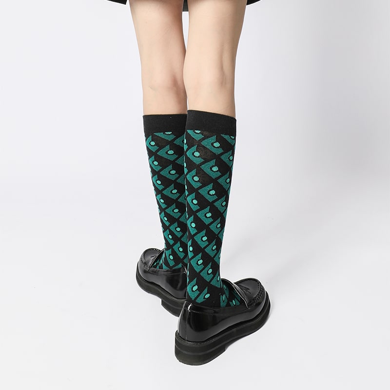 Black Green Illusion Sock - TheSockWave