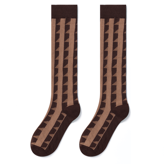 Brown Patterned Sock - TheSockWave
