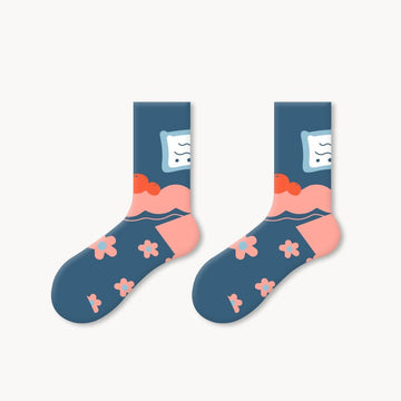 Cloudy Floral Sock - TheSockWave