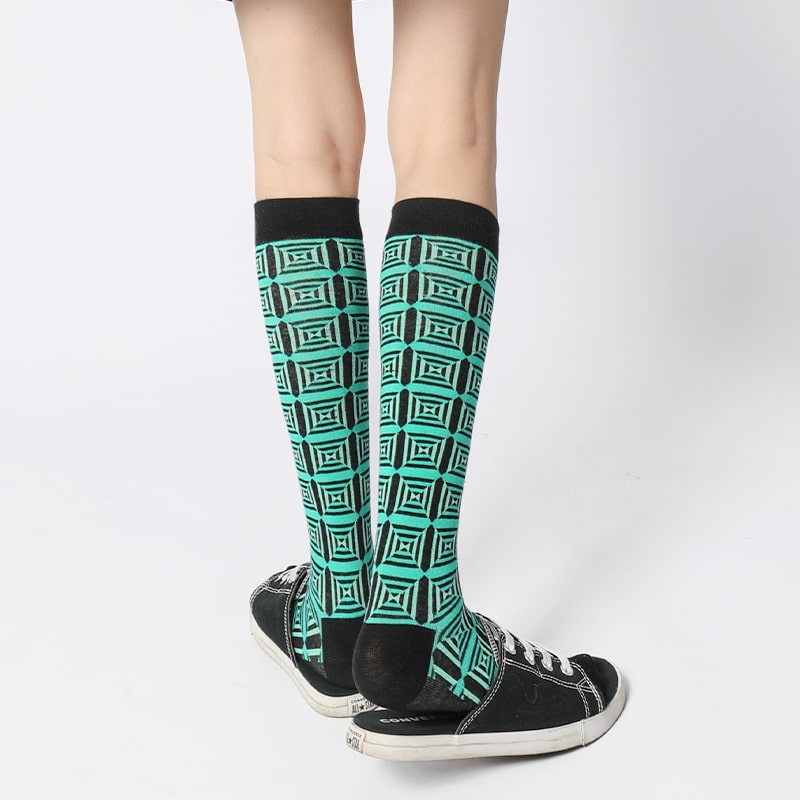 Green Plaid Sock - TheSockWave